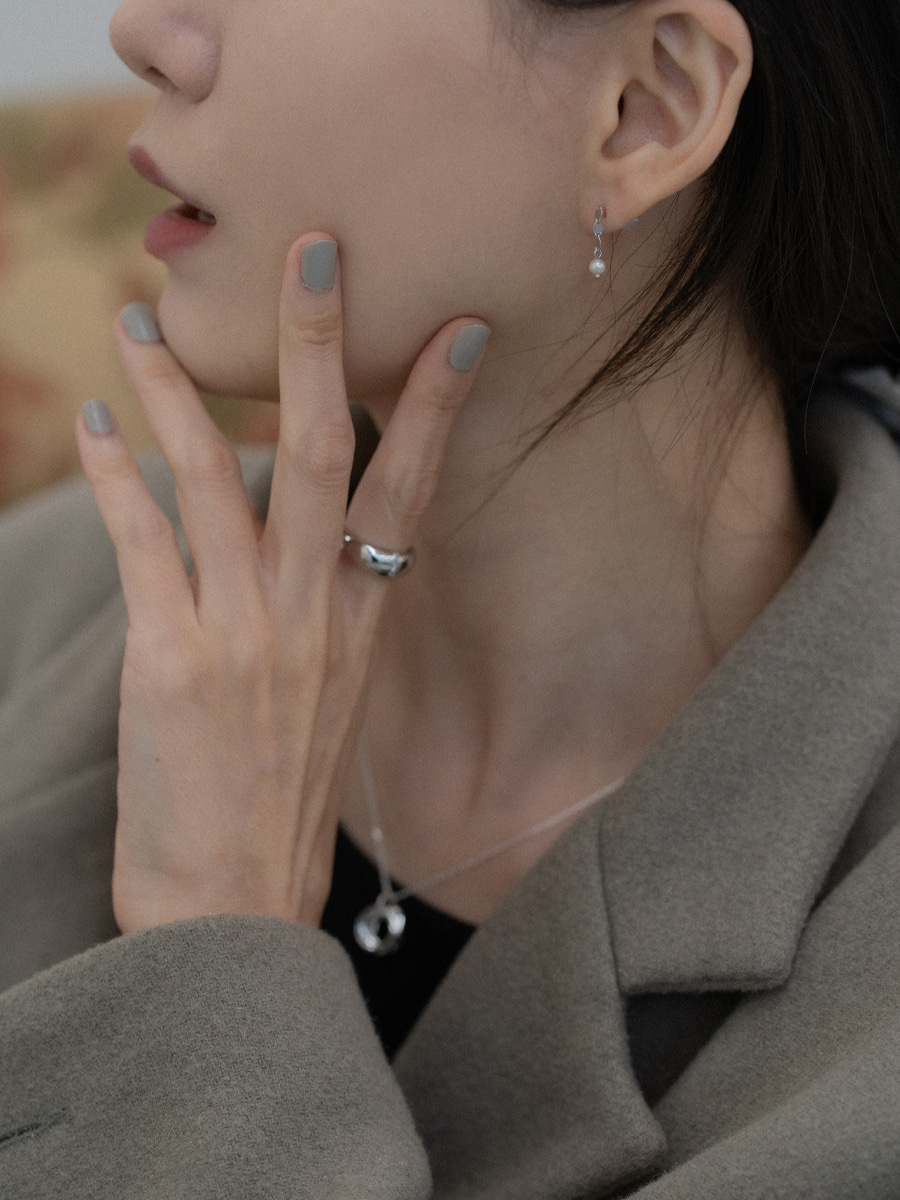 [silver 925] 시카 미니 진주 귀걸이